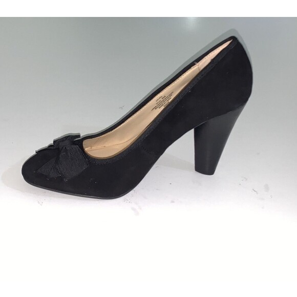 Isaac Mizrahi Live Women's 8M Pumps Stacked Heel Suede with Bow A269800 - Picture 4 of 9